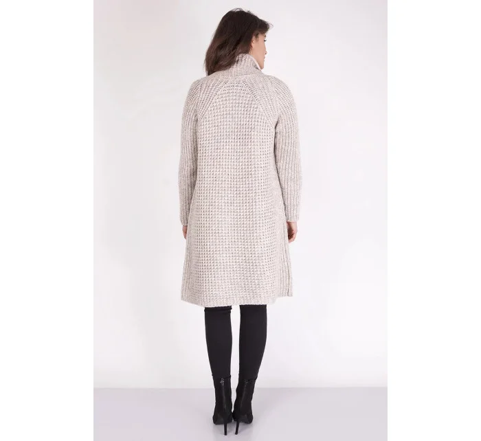 Dámský svetr na zapínání model 19525814 béžový MKM - MKM design
