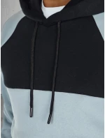 Pánská základní mikina s kapucí s modrými a černými pruhy Dstreet model 21986016 - FashionStreet