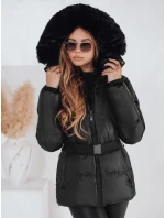Dámská zimní prošívaná bunda s kapucí černá Dstreet model 21990766 - FashionStreet