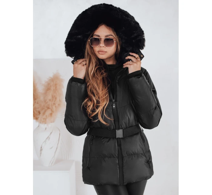 Dámská zimní prošívaná bunda s kapucí černá Dstreet model 21990766 - FashionStreet