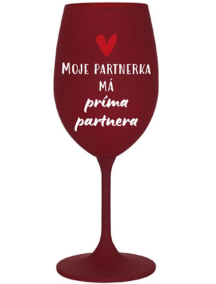 Môj partner má priateľského partnera - burgundský pohár na víno 350 ml