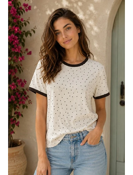 model 22180219 BLOUSE - OFF PINK