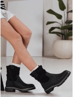 Dámské semišové kozačky černé Dstreet model 21994419 - FashionStreet
