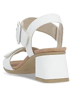 Dámske kožené sandále Remonte by Rieker D1K51-80 v bielej farbe