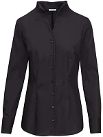Blouse Slim LSL Popelínová halenka s dlouhým rukávem black model 22501078 - Seidensticker