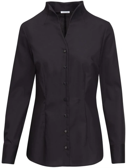 Seidensticker Chalice Blouse Slim LSL Popelínová blúzka s dlhými rukávmi 78.1182 čierna Seidensticker Chalice Blouse Slim LSL Popelínová blúzka s dlhými rukávmi 78.1182 čierna