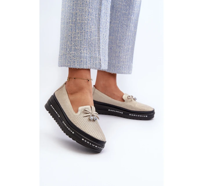 Lesklé Dámské Kozačky Kožené Na Platformě model 21660265 Zlaté - S.Barski