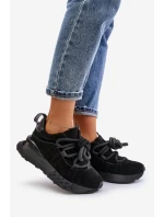 Zamszowe Sneakersy Damskie Na Platformie Z Grubym Sznurowaniem Artiker 54C1464 Czarne Zamszowe Sneakersy Damskie Na Platformie Z Grubym Sznurowaniem Artiker 54C1464 Czarne
