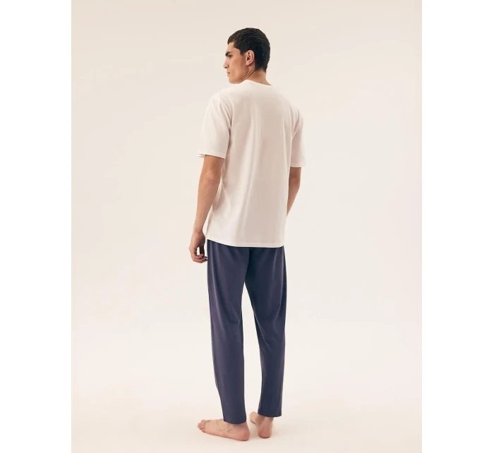 Pánske pyžamové nohavice 2PACK Mode 43030-59X Dark Blue s modrou - Henderson Pánske pyžamové nohavice 2PACK Mode 43030-59X Dark Blue s modrou - Henderson