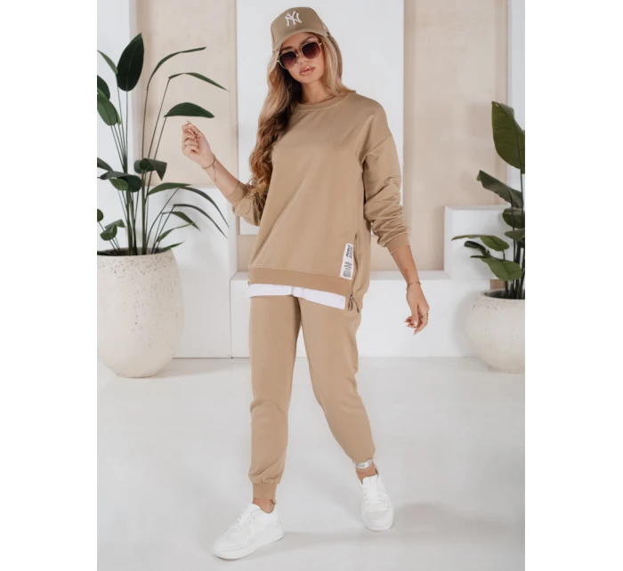 Dámská tepláková souprava beige Dstreet model 21970928 - FashionStreet