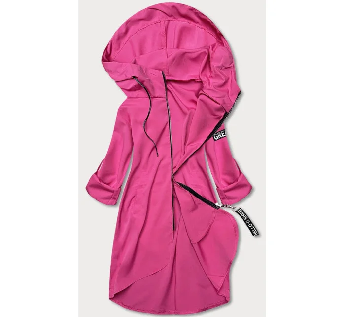 Ružový tenký asymetrický dámsky prehoz cez oblečenie (B8117-83)