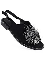 Dámské sandály s flitry černé model 22072412 - Potocki