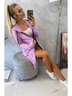Šaty s kapucňou, mikina fialová