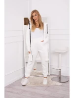 Hrejivá súprava s dlhou mikinou ecru