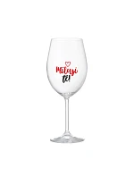 I LOVE YOU! (HEART) - číry pohár na víno 350 ml