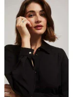 Dámské košilové šaty s páskem model 20567635 Černá - FPrice