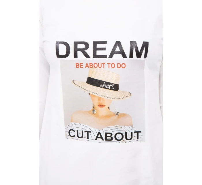 Šaty s potlačou Dream ecru Šaty s potlačou Dream ecru