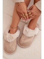 Dámské pantofle s kožešinou béžové Carisse Dámské pantofle s kožešinou béžové Carisse
