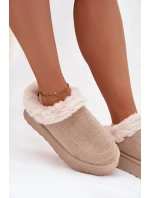 Dámské sněhule na platformě s a světle béžové model 21788048 - Boto Dámské sněhule na platformě s a světle béžové model 21788048 - Boto