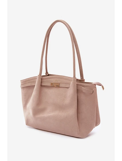Taška typu Shopper z Eko semiše Béžová model 22111630 - Flora&Co