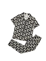 Dámske pyžamo 180/155 čiernobéžové - Karol Dámske pyžamo 180/155 čiernobéžové - Karol