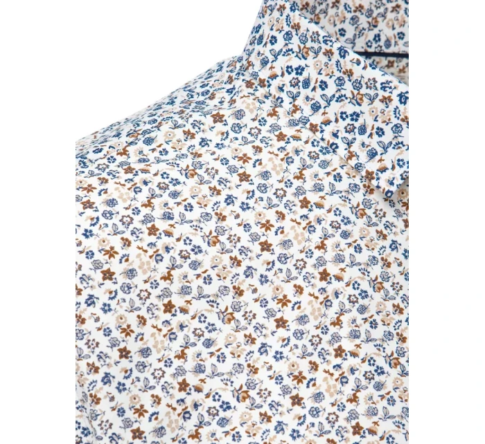 Pánska biela košeľa FashionStreet DX2413 Pánska biela košeľa FashionStreet DX2413