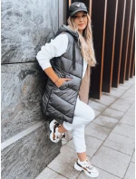Tmavě šedá oboustranná dámská vesta Dstreet model 21970081 - FashionStreet