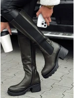 dámské dlouhé zelené kozačky Dstreet model 21981463 - FashionStreet