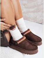 Dámske semišové hnedé snežnice FashionStreet ZY1178