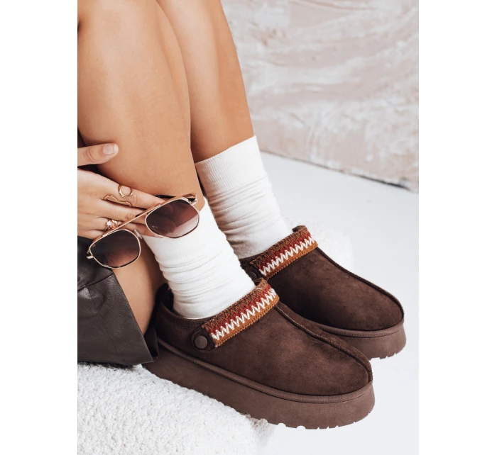 Dámske semišové hnedé snežnice FashionStreet ZY1178