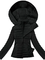 Dámska bunda z lepenej tkaniny J Style Black (16M9225-392)