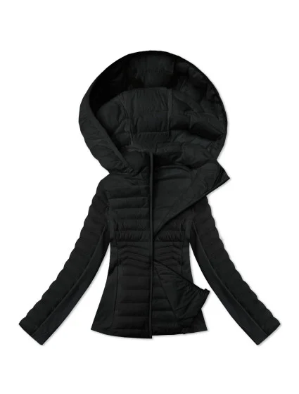 Dámska bunda z lepenej tkaniny J Style Black (16M9225-392)