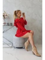 Šaty se model 18743853 volány červené - K-Fashion Šaty se model 18743853 volány červené - K-Fashion