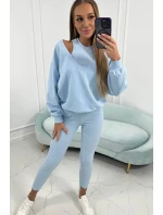 model 18752910 set mikina + top + legíny modrá - K-Fashion model 18752910 set mikina + top + legíny modrá - K-Fashion