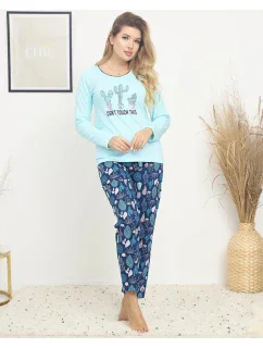 Dámske pyžamo K11048 tyrkysové - La Penna