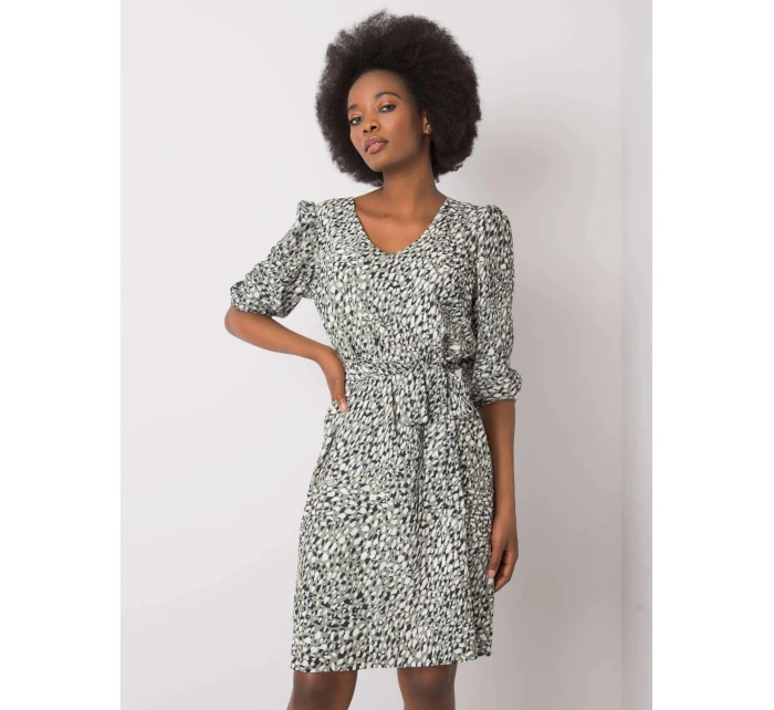 Dámské šaty LK SK model 21210028 Khaki zelená Lakerta - FPrice Dámské šaty LK SK model 21210028 Khaki zelená Lakerta - FPrice