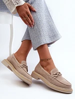 Dámske semišové mokasíny HX52-222 béžové - S.Barski