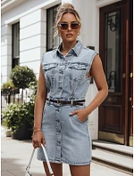 Priliehavé džínsové šaty modré FashionStreet EY2685 Priliehavé džínsové šaty modré FashionStreet EY2685
