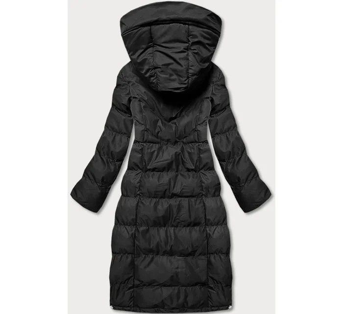 Dlhšia čierna dámska zimná bunda (5m736-392) Dlhšia čierna dámska zimná bunda (5m736-392)