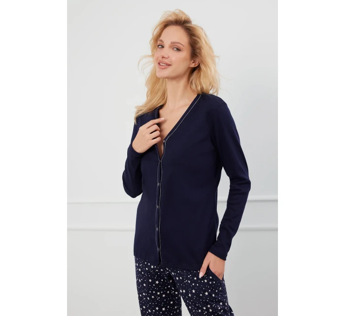 Talianska móda Libra long length sp. farba:navy blue/print Talianska móda Libra long length sp. farba:navy blue/print
