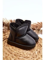 Dětské zimní boty s podšívkou z kožešiny černé model 21645787 - Boto