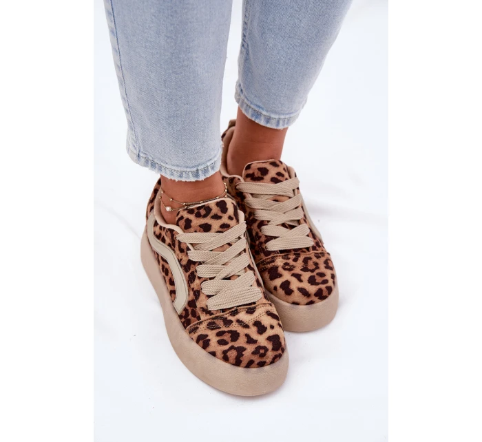 Sneakersy Damskie Na Platformie Panterka Tellnira