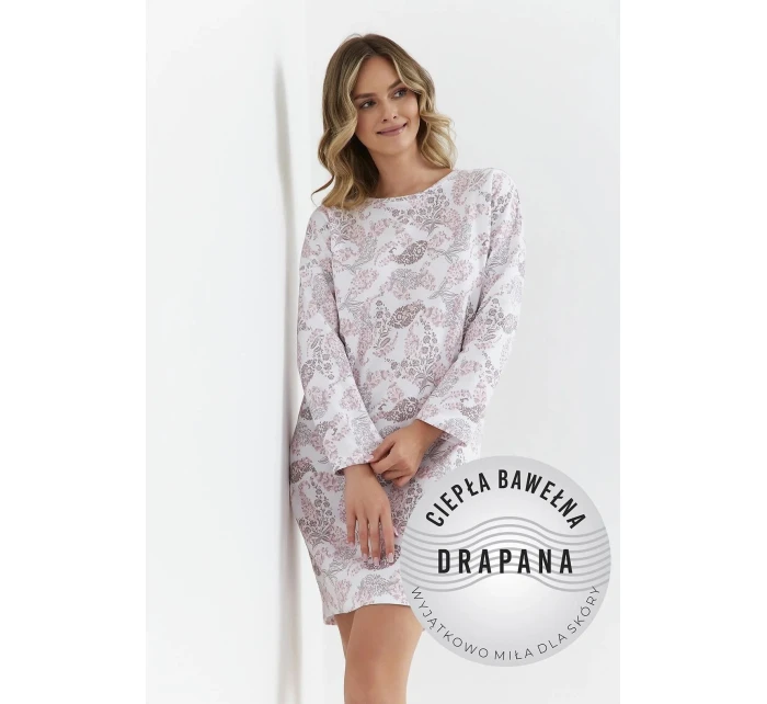 Dámska nočná košeľa 429 White Pattern - Cana