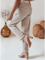 Dámské máslové kalhoty s květinami light beige Dstreet model 21984420 - FashionStreet