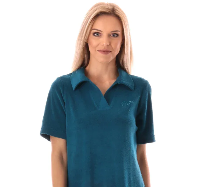 Dámske šaty Bari s golierom deep lagoon - Vestis