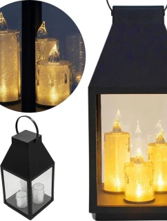 DEKORATÍVNY LAMPÁŠ S 3 SVIEČKAMI