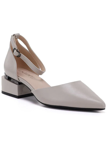 Dámské lodičky na klínku s páskem béžové barvy model 22117661 - VINCEZA