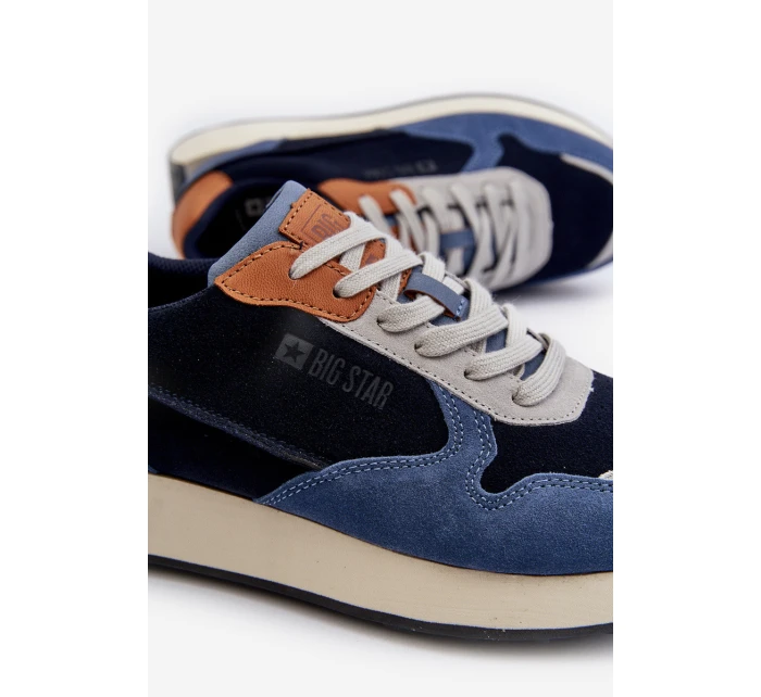 Męskie Sneakersy Memory Foam System Big Star NN174356 Granatowe