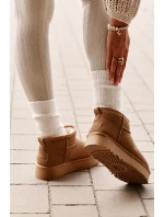 Skórzane Zamszowe Śniegowce Na Platformie Camel Nereviana Skórzane Zamszowe Śniegowce Na Platformie Camel Nereviana