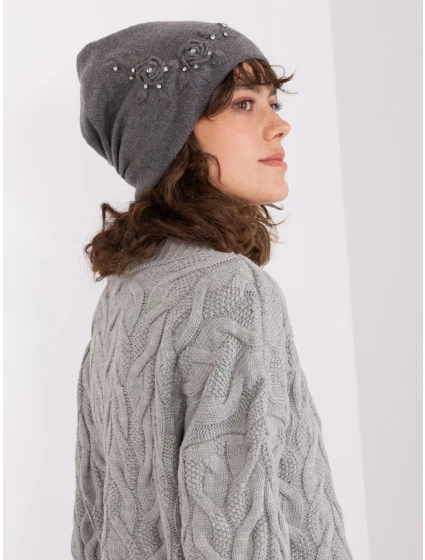 Czapka AT CZ model 19014875 ciemny szary - FPrice Czapka AT CZ model 19014875 ciemny szary - FPrice